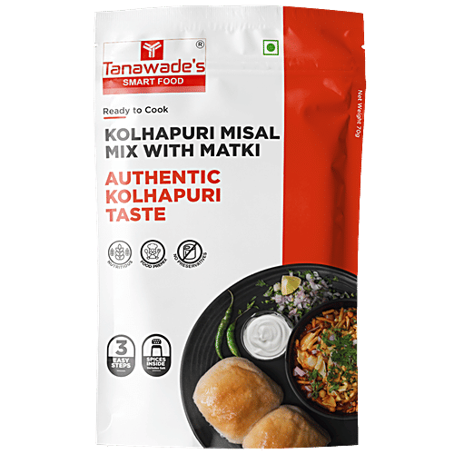 Tanawades Kolhapuri Misal Mix with Matki, 70 g  No Added Preservatives, Artificial Color