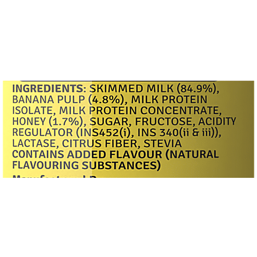Raw Pressery Protein Milkshake - Banana Honey, 200 ml Lactose Free, 60 % Calcium