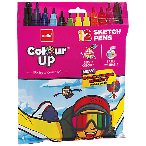 BIC Cello ColourUp Sketch Pens - 12 Shades, 1 pc  