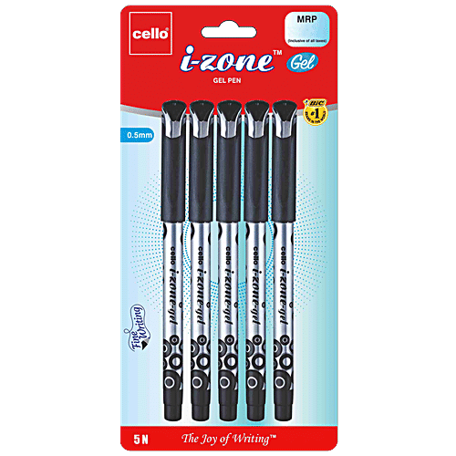 BIC Cello I-Zone Gel Pen - Blue, 5 pcs  