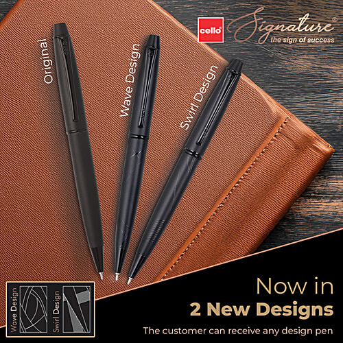 BIC Cello Signature Carbon Ball Pen - For Smooth Writing, 0.7 mm Tip, Blue, 1 pc Smoothest Writing Experience