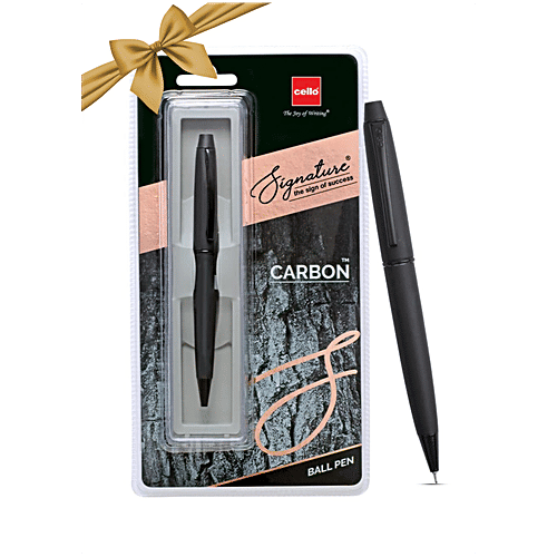 BIC Cello Signature Carbon Ball Pen - For Smooth Writing, 0.7 mm Tip, Blue, 1 pc Smoothest Writing Experience