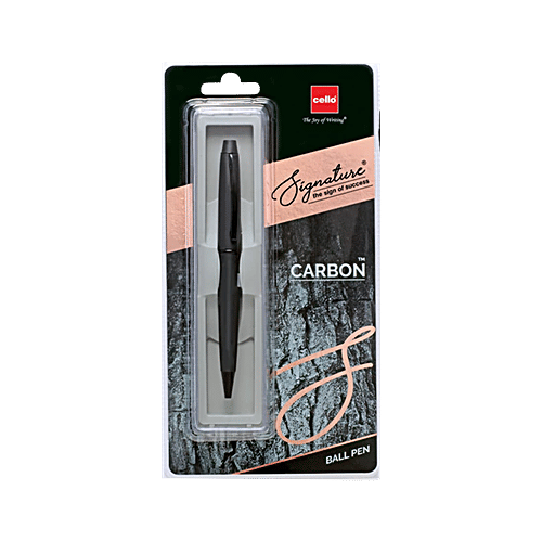 BIC Cello Signature Carbon Ball Pen - For Smooth Writing, 0.7 mm Tip, Blue, 1 pc Smoothest Writing Experience