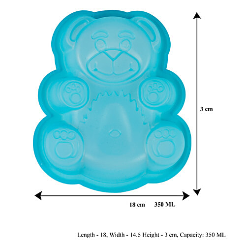 Hazel Small Silicone Teddy Bear Shape Cake Mould - Blue, 1 pc  BPA Free & Dishwasher Safe