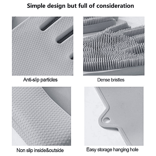 Spartan Silicone Scrubbing Gloves - Assorted Colour, 20 cm, 1 pair  