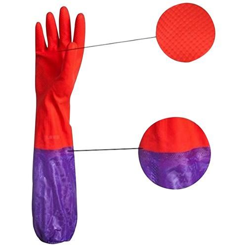 Spartan Reusable Multipurpose Rubber Hand Gloves Set - Multicolour, 18 cm, SLHG001, 1 pair  