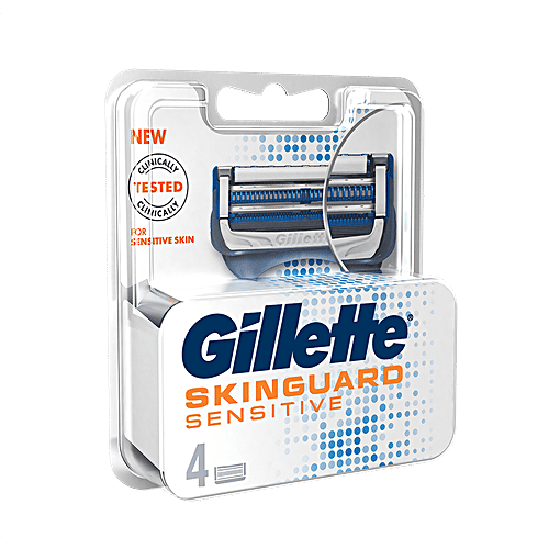 Gillette Skinguard Manual Shaving Razor Blades for MenPack of  Cartridges, 4 pcs  Clinically Tested, For Sensitive Skin