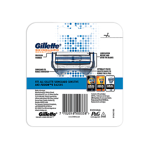 Gillette Skinguard Manual Shaving Razor Blades, 8 pcs  