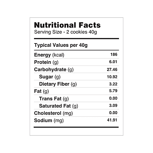 The Health Factory Pro Nutri Cookie - Chocolate, 260 g (6 x 2 Cookies) 