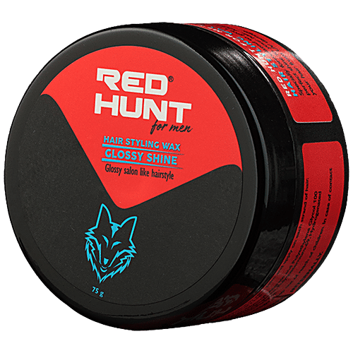 Red Hunt Hair Styl Wax - Glossy Shine, 75 g  Glossy Salon Like Hairstyle