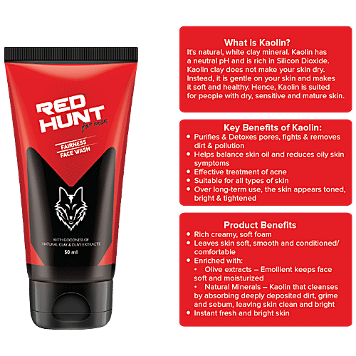 Red Hunt Fairness Face Wash, 50 ml  