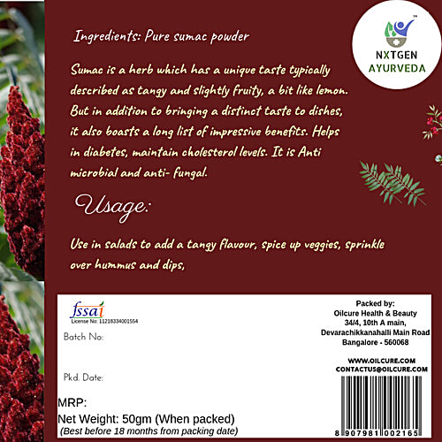Buy Nxtgen Ayurveda Sumac Powder Online at Best Price bigbasket