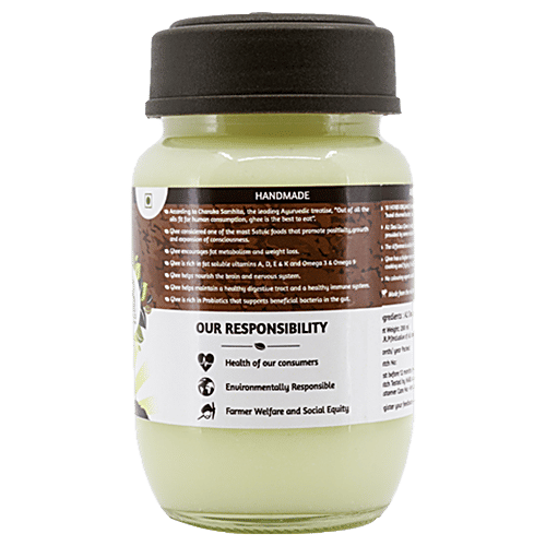 18 Herbs Organics A2 Desi Cow Ghee, 200 ml Glass Bottle 