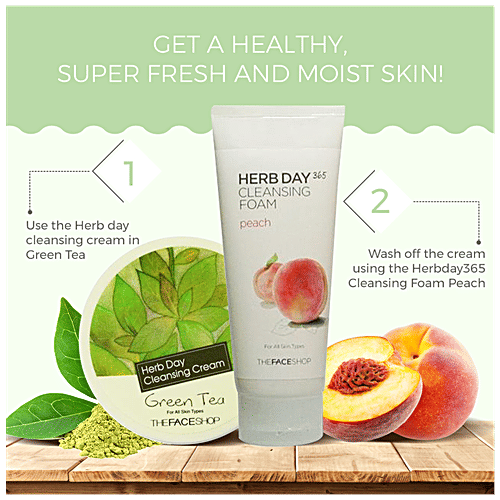 Buy The Face Shop Herb Day Cleansing Cream Green Tea, For All Skin