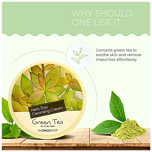 Buy The Face Shop Herb Day Cleansing Cream Green Tea Online at Best