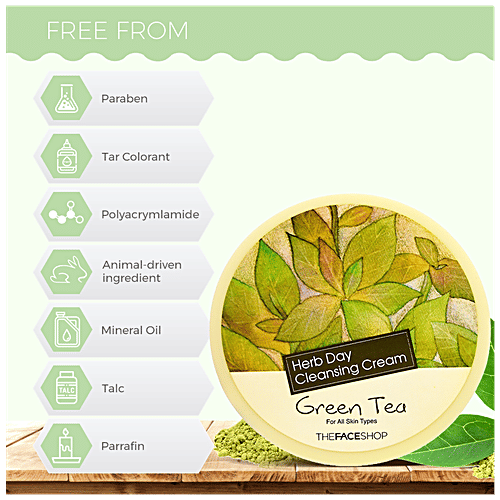Buy The Face Shop Herb Day Cleansing Cream Green Tea Online at Best
