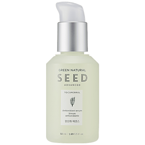 The Face Shop Green Natural Seed Antioxidant Serum - Firms the Skin, Nourishes the Skin, Free from Paraben & Tar Colorant, 50 ml  Free from Paraben & Tar Colorant