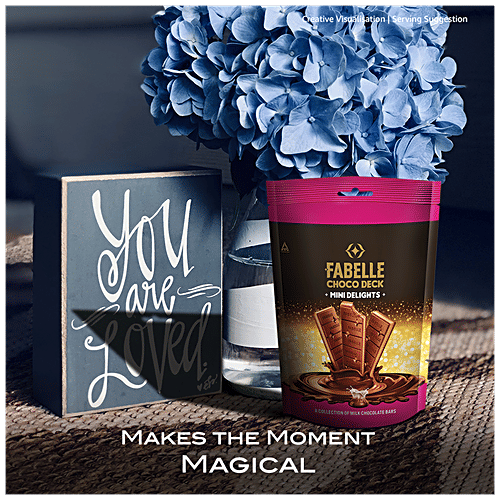 Fabelle Choco Deck - Mini Delights, Milk Chocolate Bars, Gift Pack, 163 g  Makes the Moment Magical