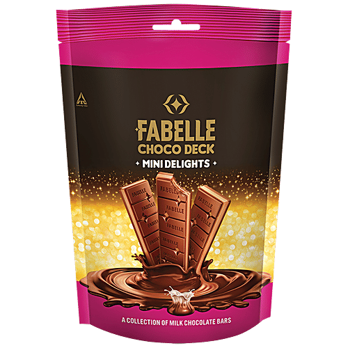 Fabelle Choco Deck - Mini Delights, Milk Chocolate Bars, Gift Pack, 163 g  Makes the Moment Magical