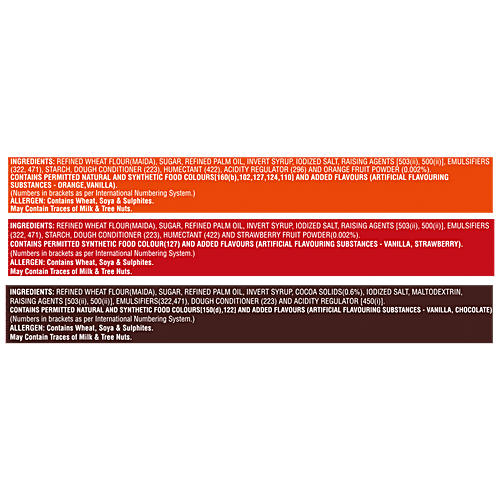 Dukes  Creme 4 Fun Sandwich Biscuits Combo - Orange, Strawberry & Chocolate, 450 g Pouch More Creamier