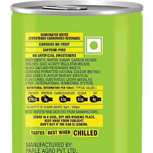 Dhishoom Jeera Masala Flavoured Soda, 250 ml Tin Caffeine Free, No Artificial Sweeteners