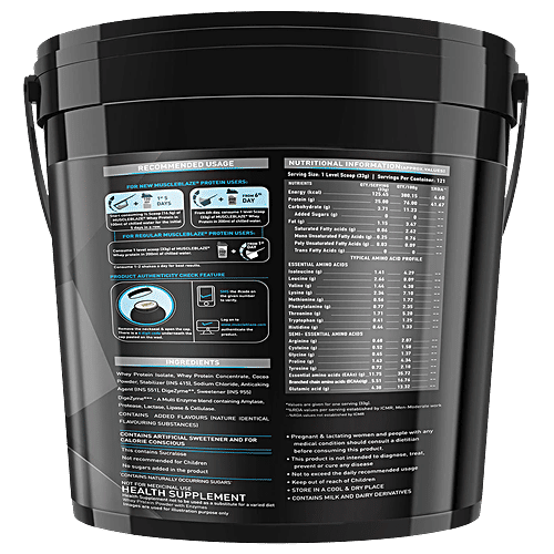 MuscleBlaze Whey Protein - Rich Milk Chocolate, 4 kg  Helps Build Muscle