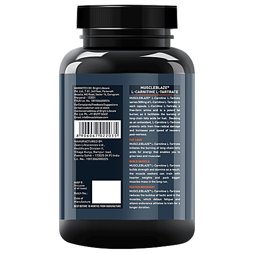 Buy Muscleblaze LCarnitine LTartrate Unflavoured Online at Best