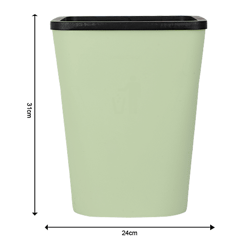 DP Plastic Dustbin - Green, 17 L  