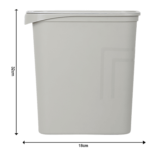 DP Plastic Dustbin - Grey, 17 L  