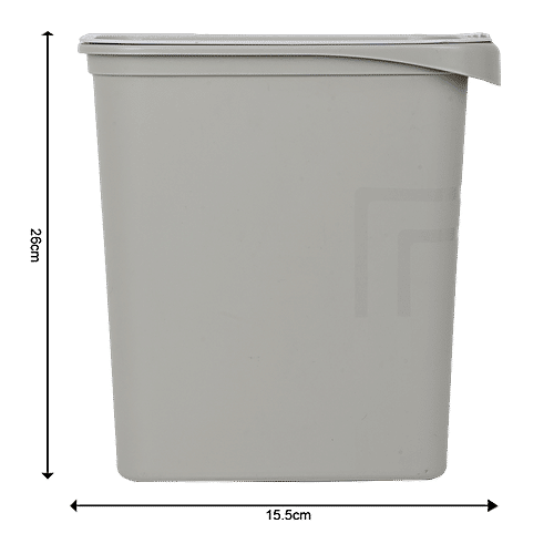 DP Plastic Dustbin - Grey, 9.5 L  