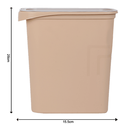 DP Plastic Dustbin - Peach, 9.5 L  