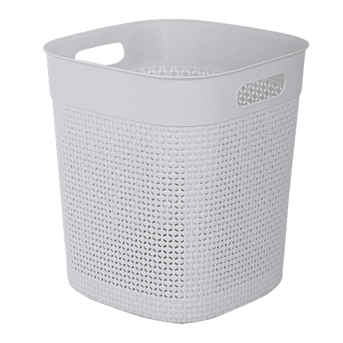 DP Plastic Dustbin - Grey, 15 L  