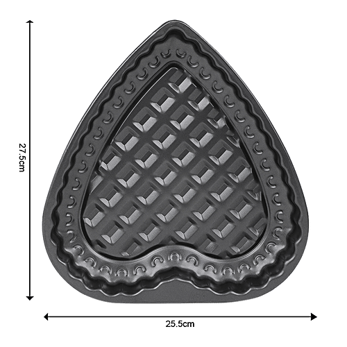 Tedemi Metal Cake Mould - Heart Shaped, Black, 217 g  
