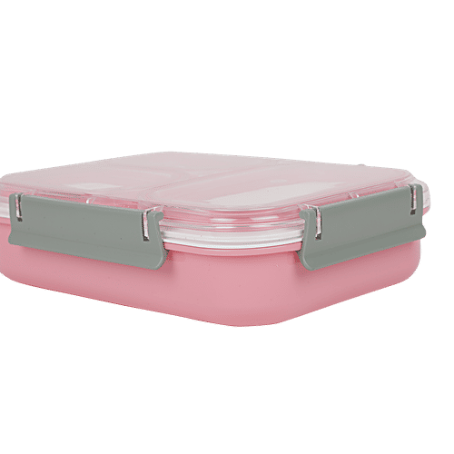 Tedemi Plastic Lunch Box - Pink, 1.35 L, 1 pc  