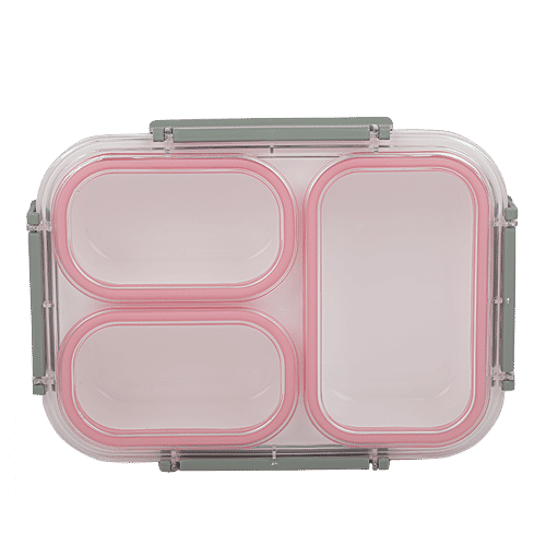 Tedemi Plastic Lunch Box - Pink, 1.35 L, 1 pc  