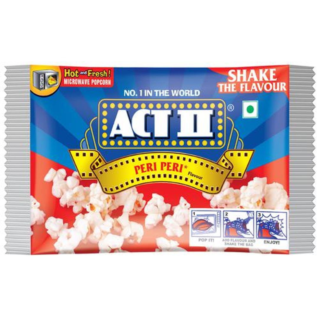 ACT II Microwave Popcorn - Peri Peri Flavour, Snacks, 106 g 