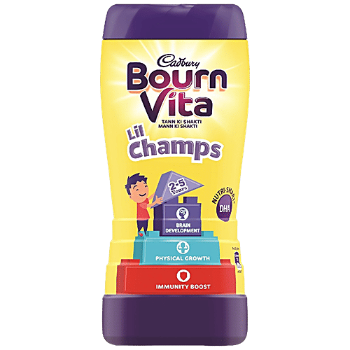Cadbury Chocolate Health Drink - Bournvita Little Champs, 200 g Jar 