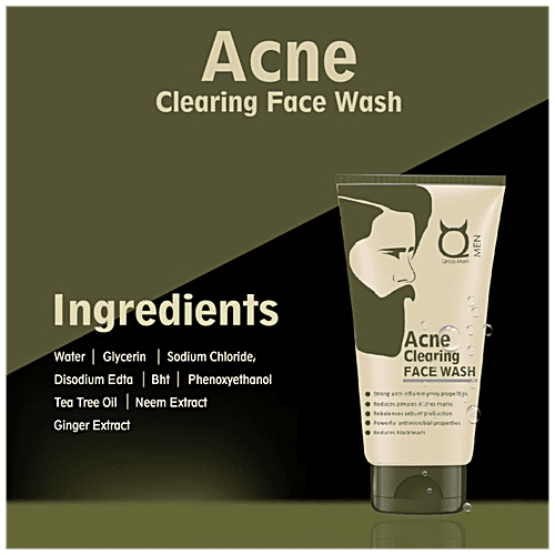 Qraa Men Acne Clearing Face Wash, 100 g  