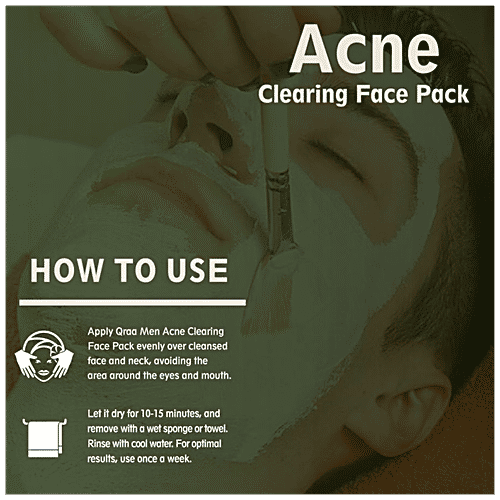 Qraa Men Acne Clearing Face Pack, 100 g  