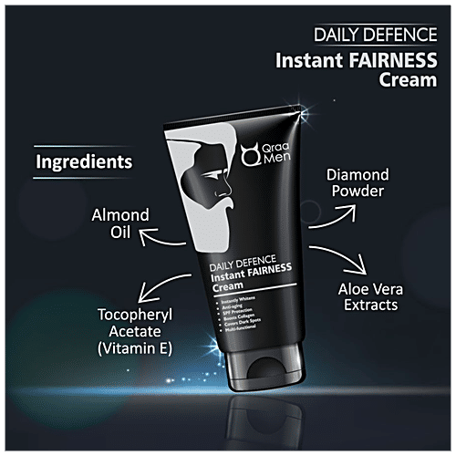 Qraa Men Daily Defence Instant Fairness Cream, 30 g  