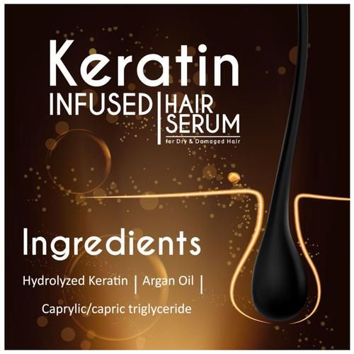 Qraa Men Keratin Infused Hair Serum For Dry & Damaged Hair, 100 ml  