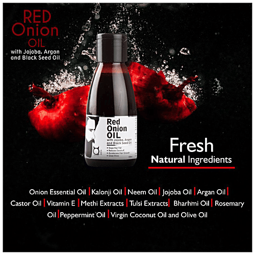Qraa Men Red Onion Oil With Jojoba, Argan & Black Seed Oil, 100 ml  