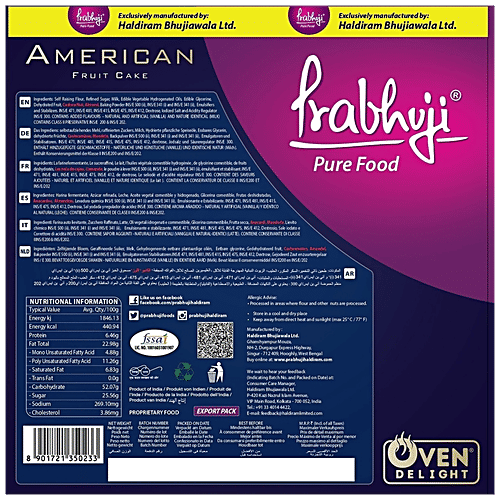 Buy Haldiram's Prabhuji American Fruit Cake Online at Best Price of Rs