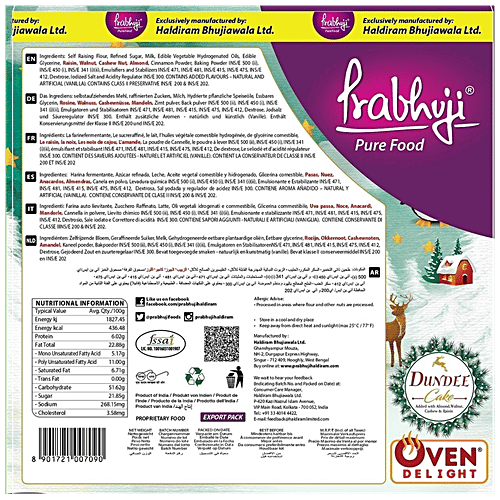 Buy Haldiram's Prabhuji Dundee Cake Online at Best Price of Rs 320