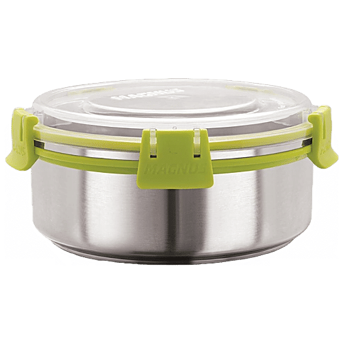 Magnus Klip Lock Stainless Steel Container No. 4 - Stackable, Airtight, BPA & Lead Free, Food Grade, 3401, 750 ml Airtight