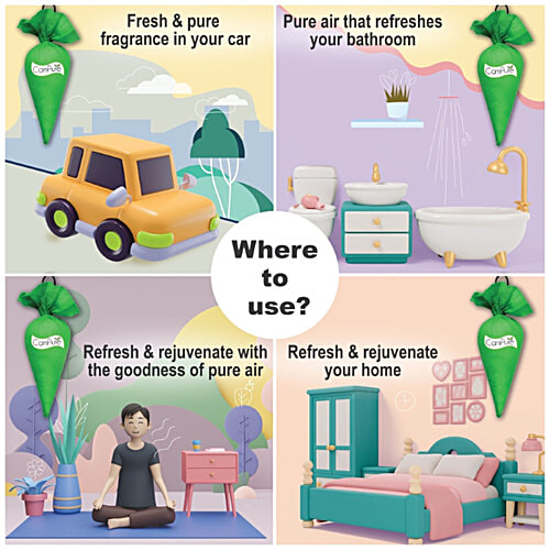 Campure Air Freshener Cone  - Jasmine & Camphor, Refreshing Fragrance, Repels Mosquitoes, Elevates Mood, 60 g  Refreshing Fragrance
 Repels Mosquitoes
 Elevates Mood