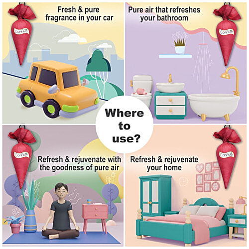 Campure Air Freshener Cone - Rose & Camphor, Refreshing Fragrance, Repels Mosquitoes, Elevates Mood, 60 g  Refreshing Fragrance
 Repels Mosquitoes
 Elevates Mood