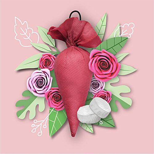 Campure Air Freshener Cone - Rose & Camphor, Refreshing Fragrance, Repels Mosquitoes, Elevates Mood, 60 g  Refreshing Fragrance
 Repels Mosquitoes
 Elevates Mood