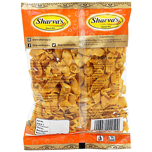 Sharvas Snacks Ribbon Pakoda, 180 g  0% Trans Fat