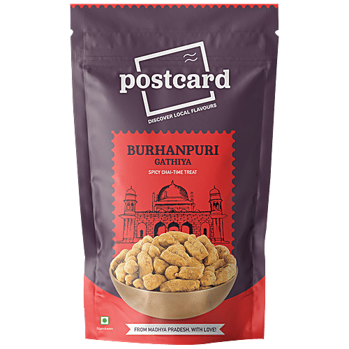 PostCard Burhanpuri Gathiya - Spicy Tea-Time Snack, 100 g  
